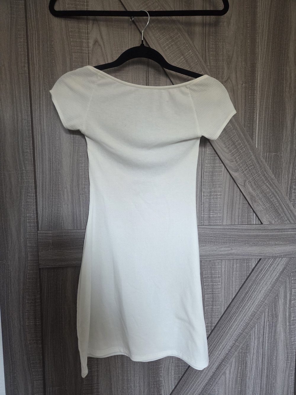 Urban Outfitters White Ribbed Mini Dress